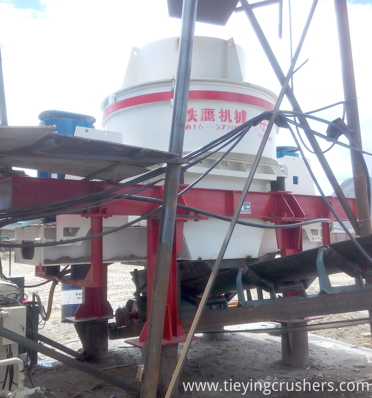 Compound Spring Cone Crusher at Site working